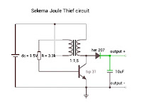 gambar sekema joule thief 12v led light driver circuit