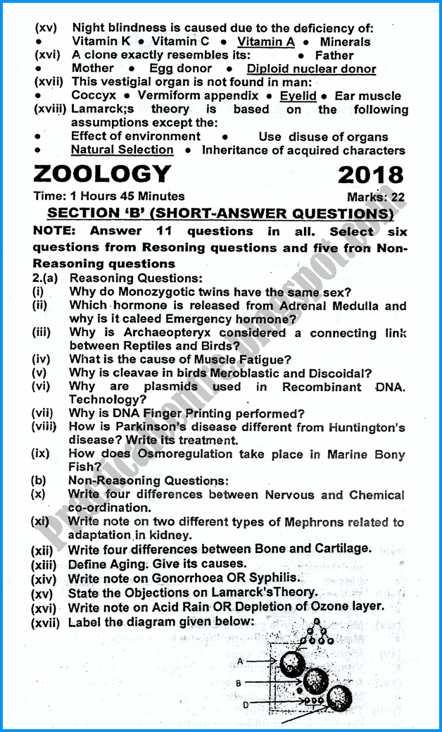 xii-zoology-five-year-paper-2018
