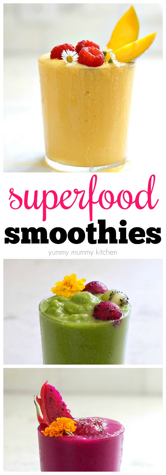 Superfood Smoothies | Yummy Mummy Kitchen | A Vibrant Vegetarian Blog