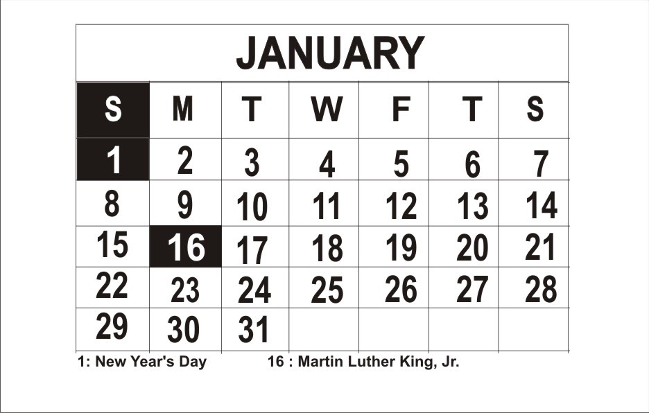 Calendar, Printable, Free: US 2012 Printable Calendar with Holidays