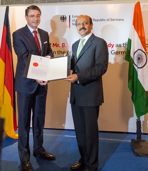 Mr. BVR Mohan Reddy appointed as the Honorary Consul of the Federal Republic of Germany Mr. BVR Mohan Reddy appointed as the Honorary Consul of the Federal Republic of Germany