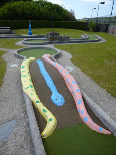 Crazy Golf course at Bude Haven Recreation Ground in Cornwall