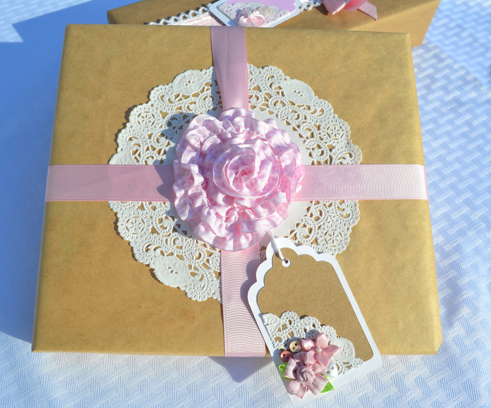Baby Shower Gift Wrap Corner Of Plaid And Paisley
