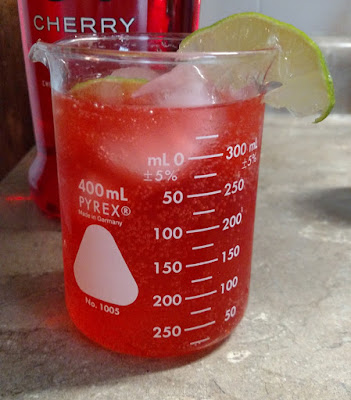 Beaker glass for drinking Cherry UV lime and Dew