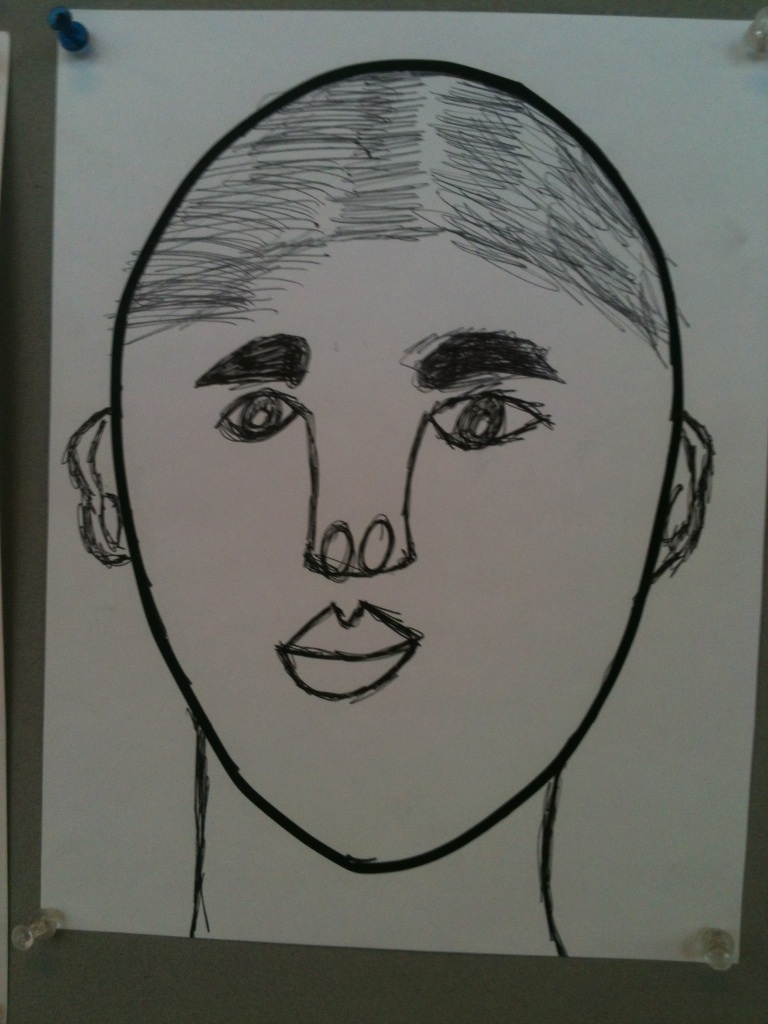 Simple Sketch Brace Face Drawing with Realistic