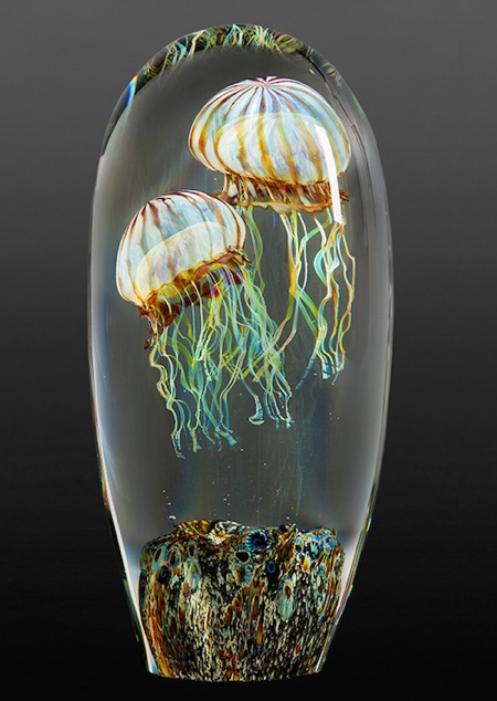 美しく癒されるアート？ガラスで作られたクラゲアート、Jellyfish【a】