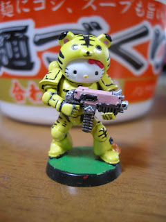 Hello Kitty Warhammer 40k Space Marine tiger armor