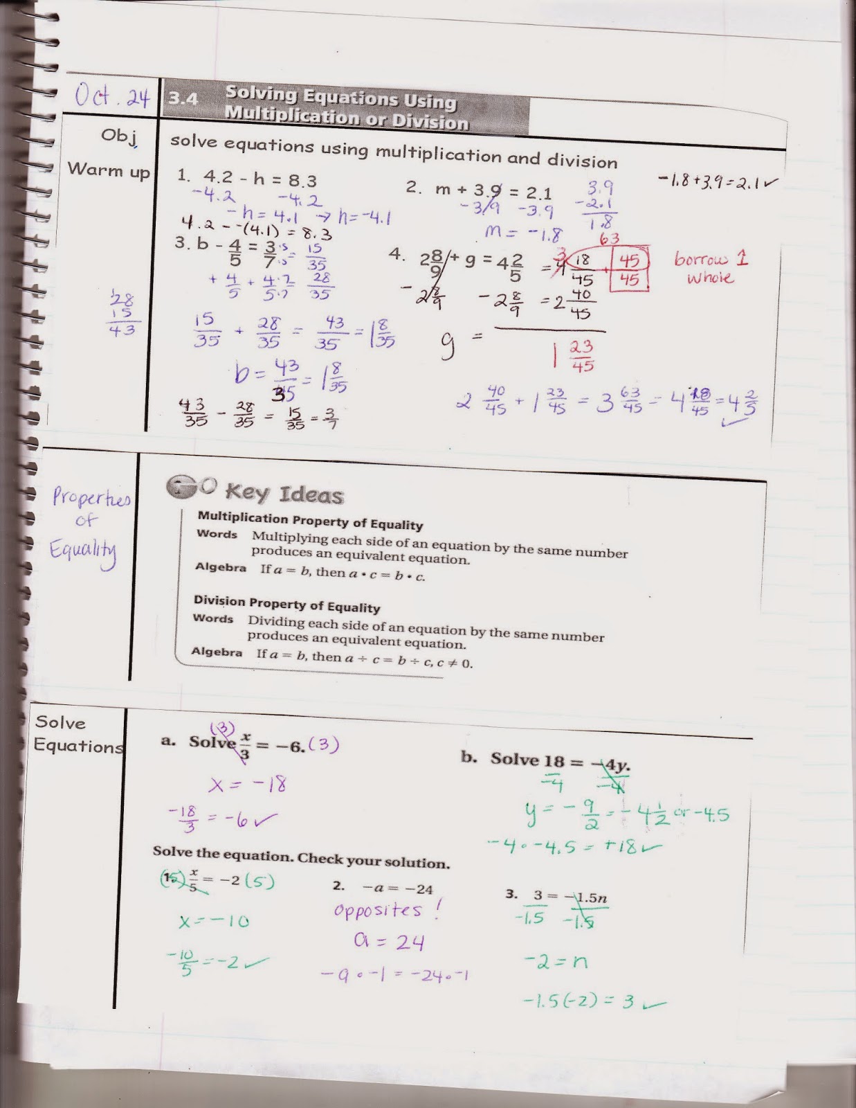 Ms. Jean's Classroom Blog: 3.4 Solving Equations using Multiplication ...