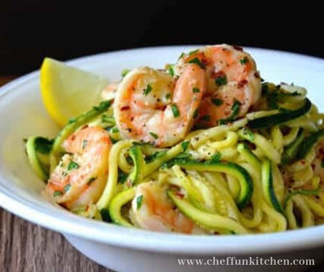 Skinny Shrimp Scampi With Zucchini Noodles