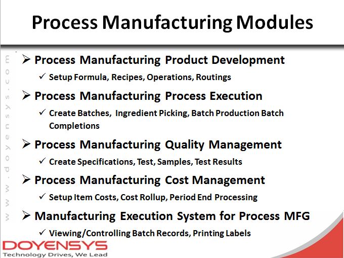 ORACLE MASTERMINDS An Overview of Oracle Process Manufacturing A