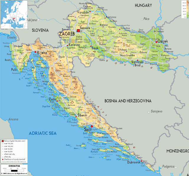 Croatia Nin Map
