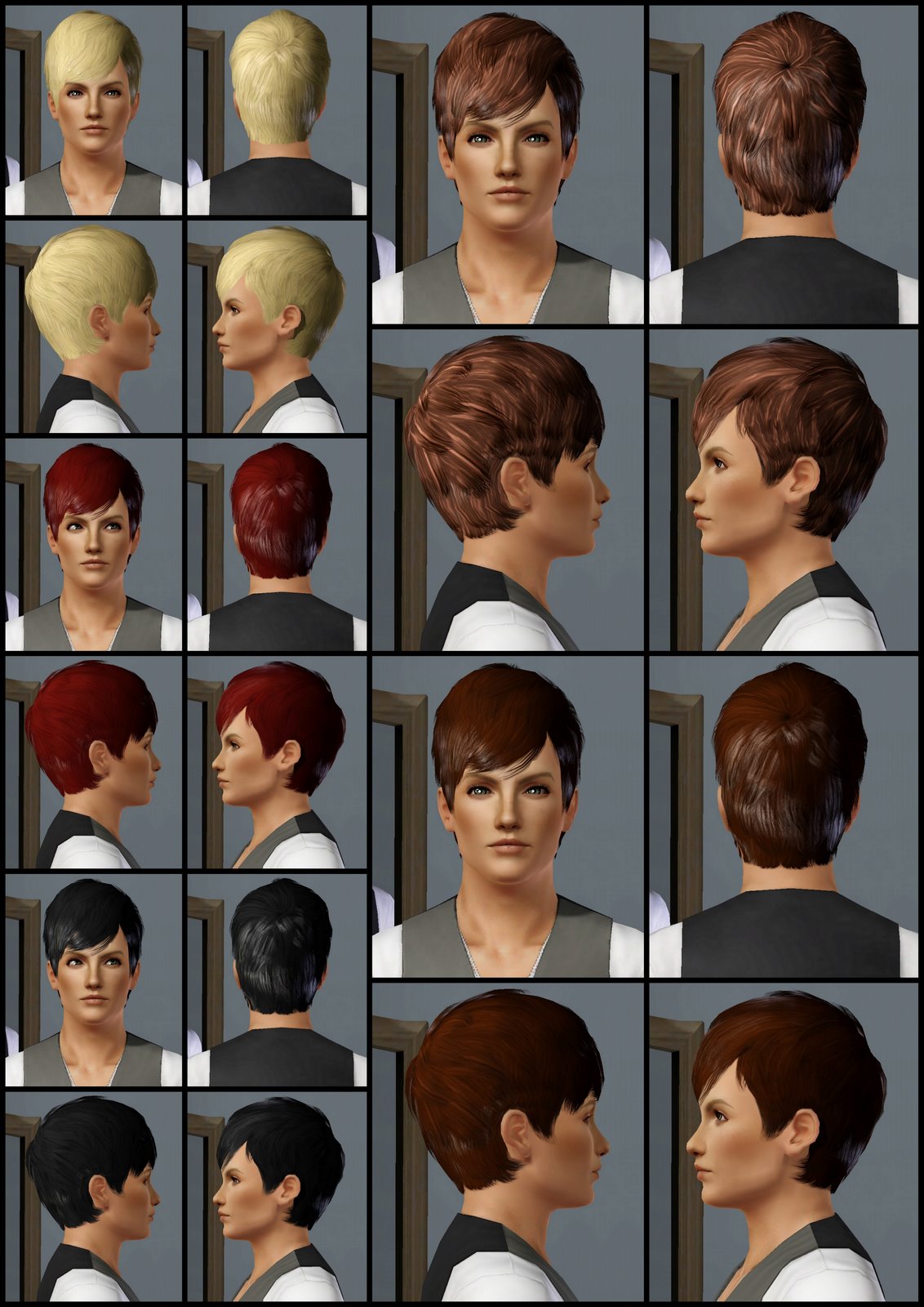 The Sims 3 Store Hair Showroom Riddled Waves Front