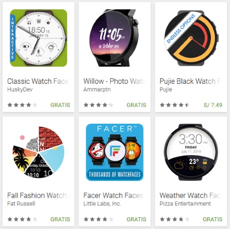 Nuevas aplicaciones para Android Wear gratis y de pago