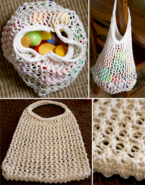 knitted grocery bag