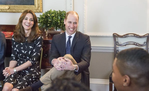 Catherine, Duchess of Cambridge and Prince William, Duke of Cambridge met with Jonny Benjamin and Neil Laybourn at Kensington Palace where they dropped in on a screening of a documentary about Jonny's experience and the #FindMike campaign