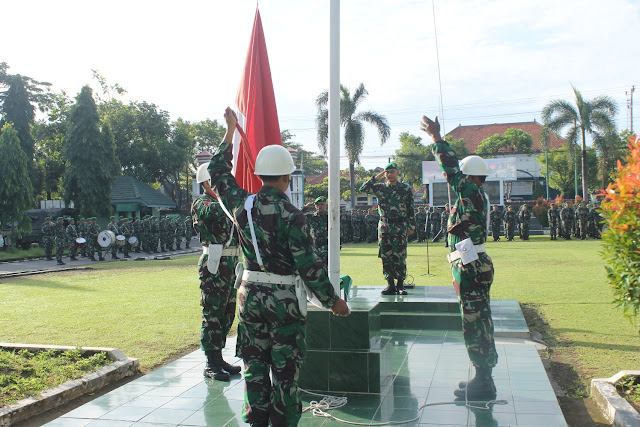 Tingkatkan Rasa Nasionalisme, Kodim Sragen Gelar Upacara Bendera