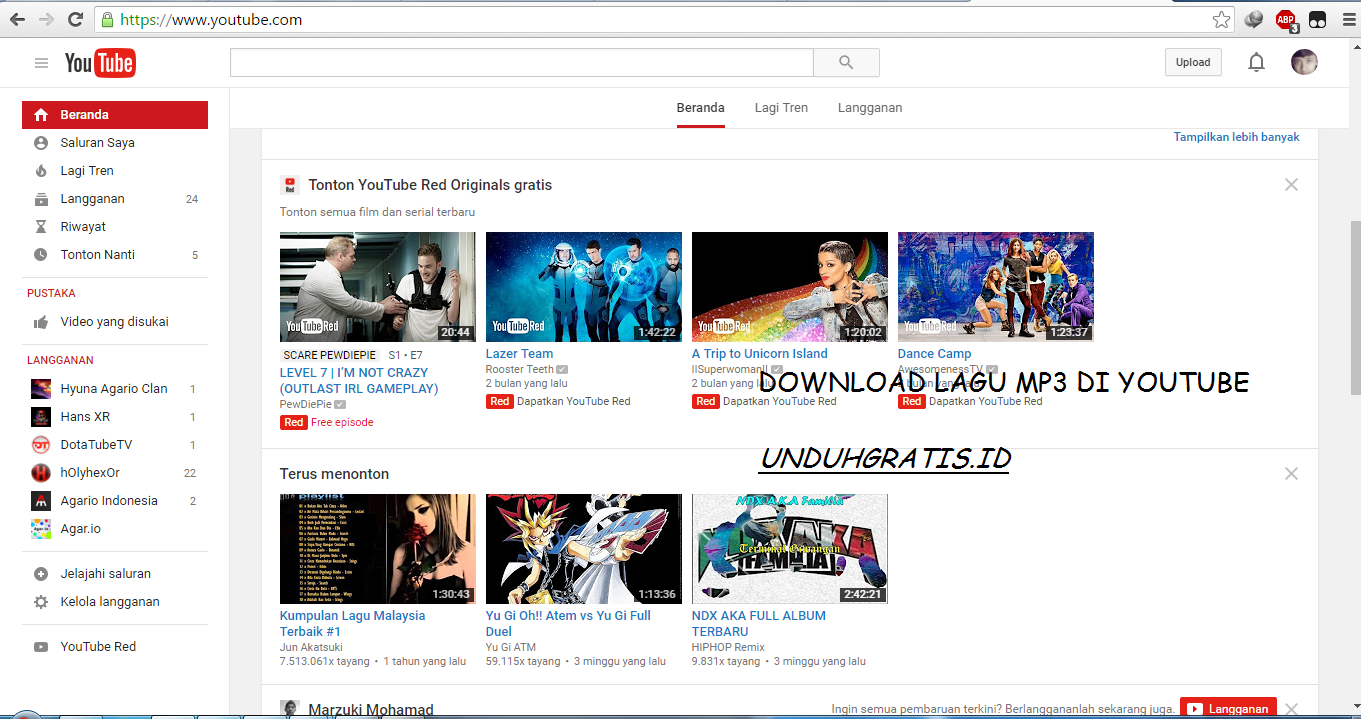 cara mendownload lagu mp3 di youtube - Unduh Script