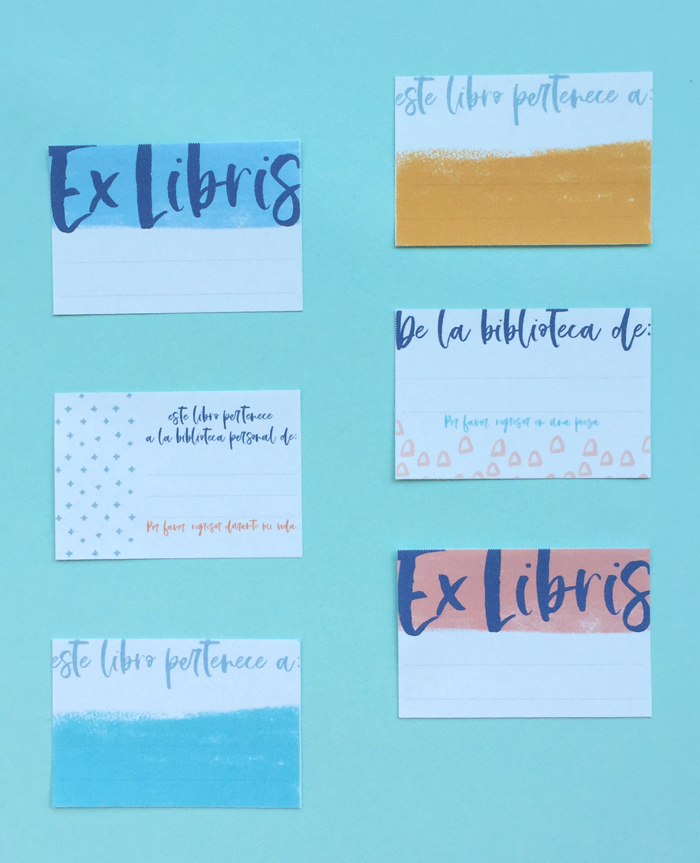 Gratis: Marcadores de Páginas & Ex Libris Imprimibles Para El Día Internacional del Libro/Sant Jordi Exlibris etiquetas imprimibles Sant Jordi Día del Libro gratuitos, manualidades, hazlo tu mismo