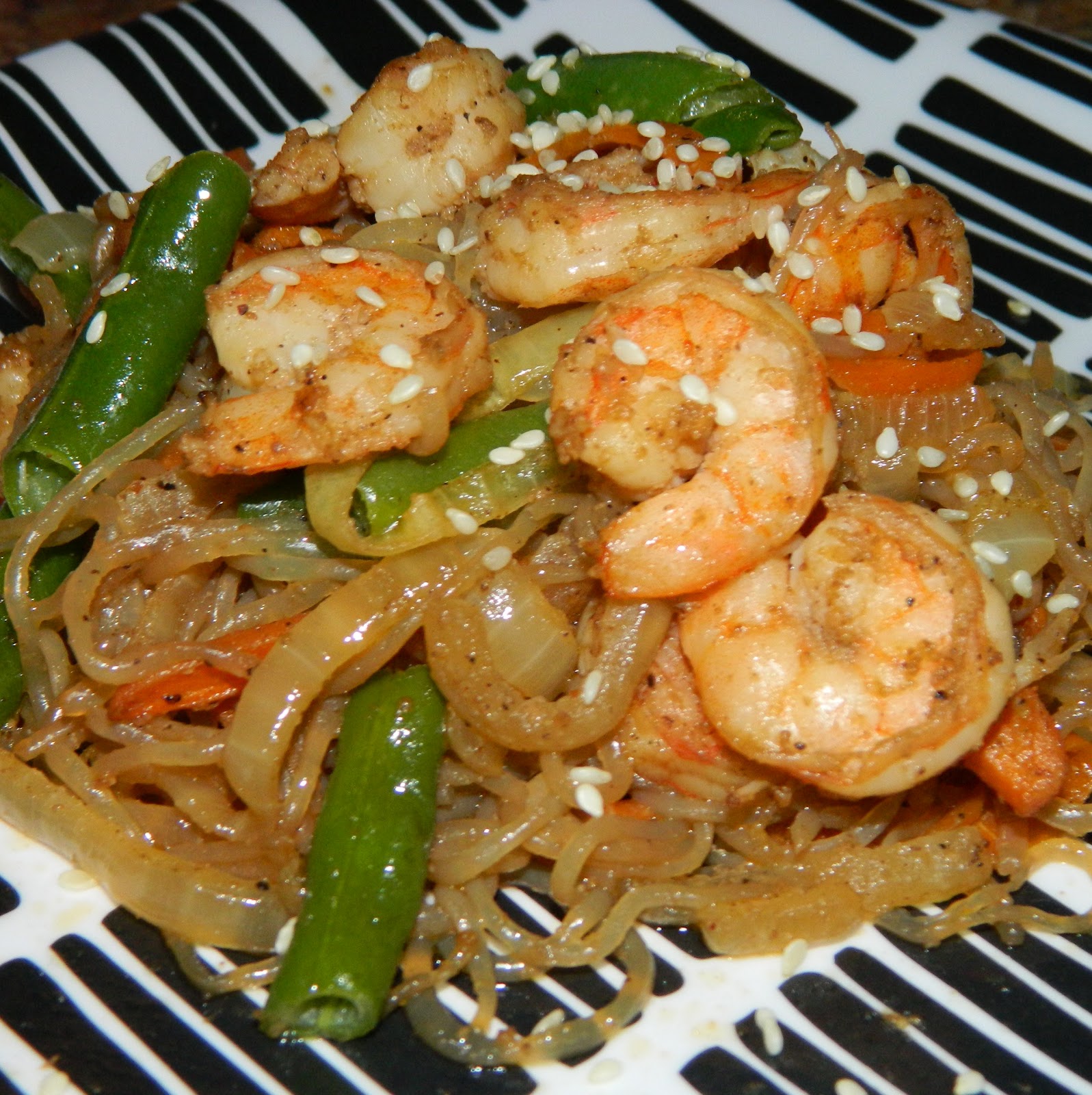 ¡Bye Bye Pounds! Tahini Shrimp StirFry