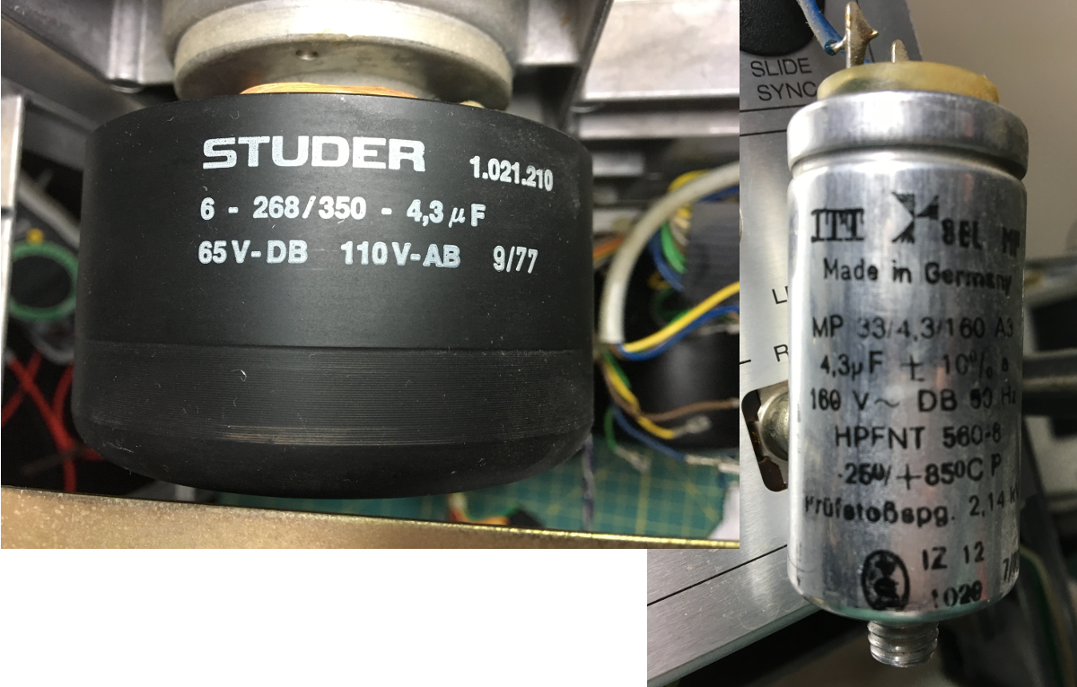Effect of Motor Run Capacitor Size on Reel to Reel Performance
