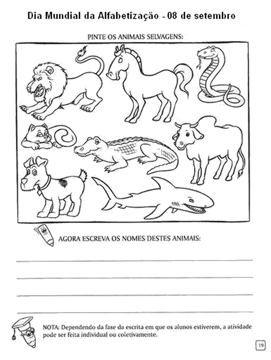dia mundial da alfabetizaÇÃo 75 atividades exercÍcios desenhos para