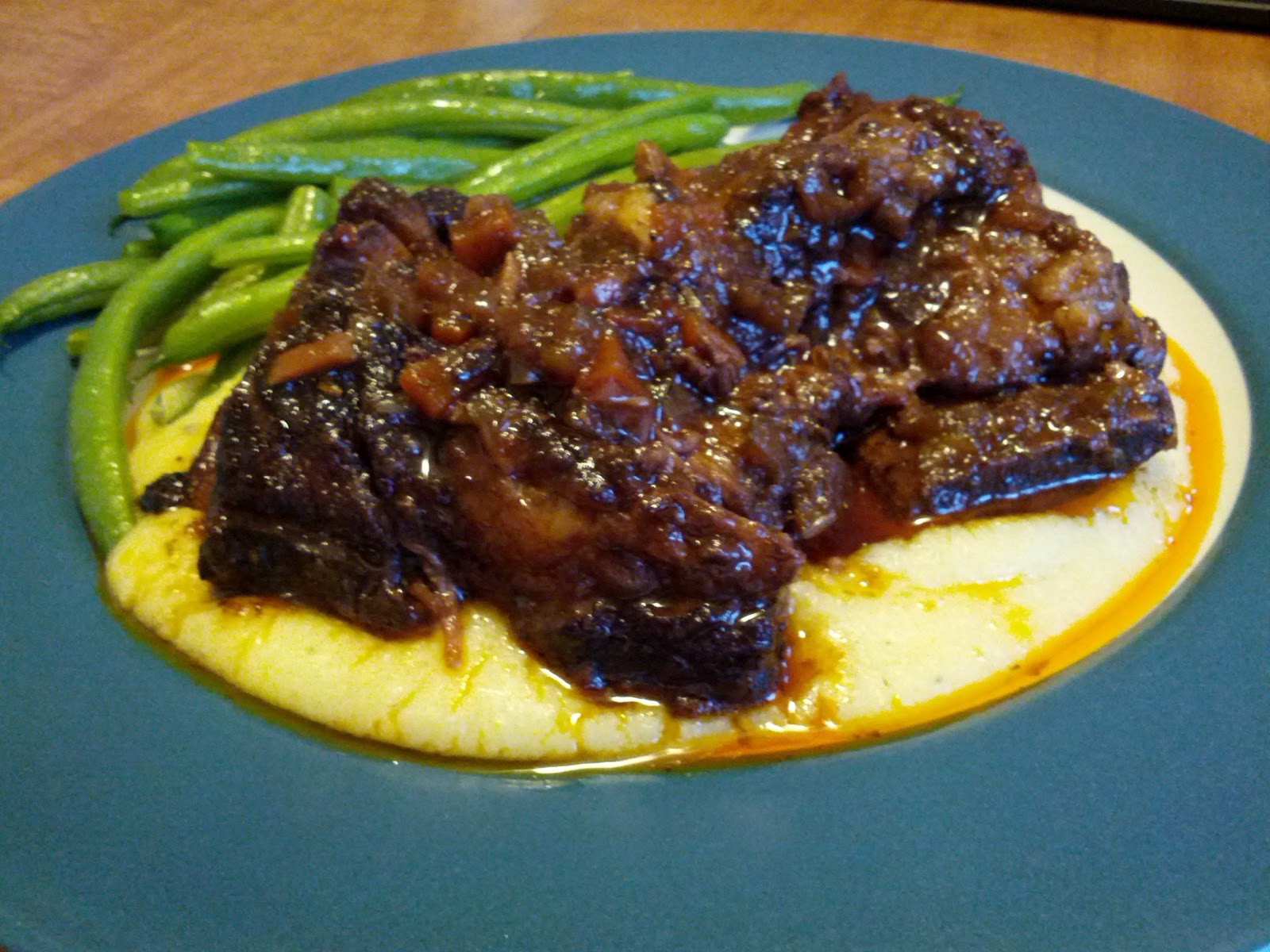 Legally Delicious Winebraised Short Ribs with Ovenbaked Polenta and