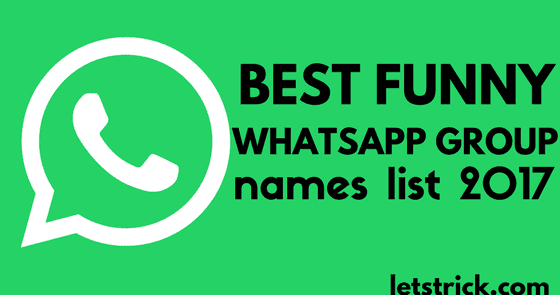 Cool Whatsapp Group Name List