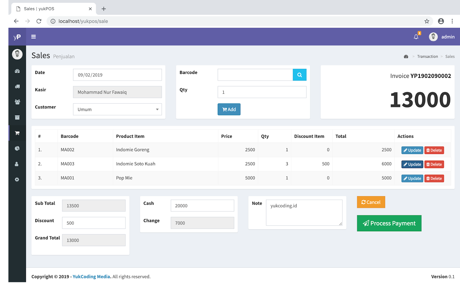 Membuat App POS Point Of Sales Kasir Pro Eceran YukCoding Course