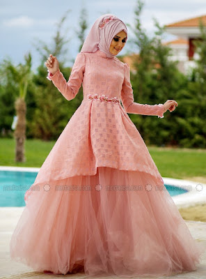 Model baju gamis renda untuk pesta Model baju gamis renda untuk pesta