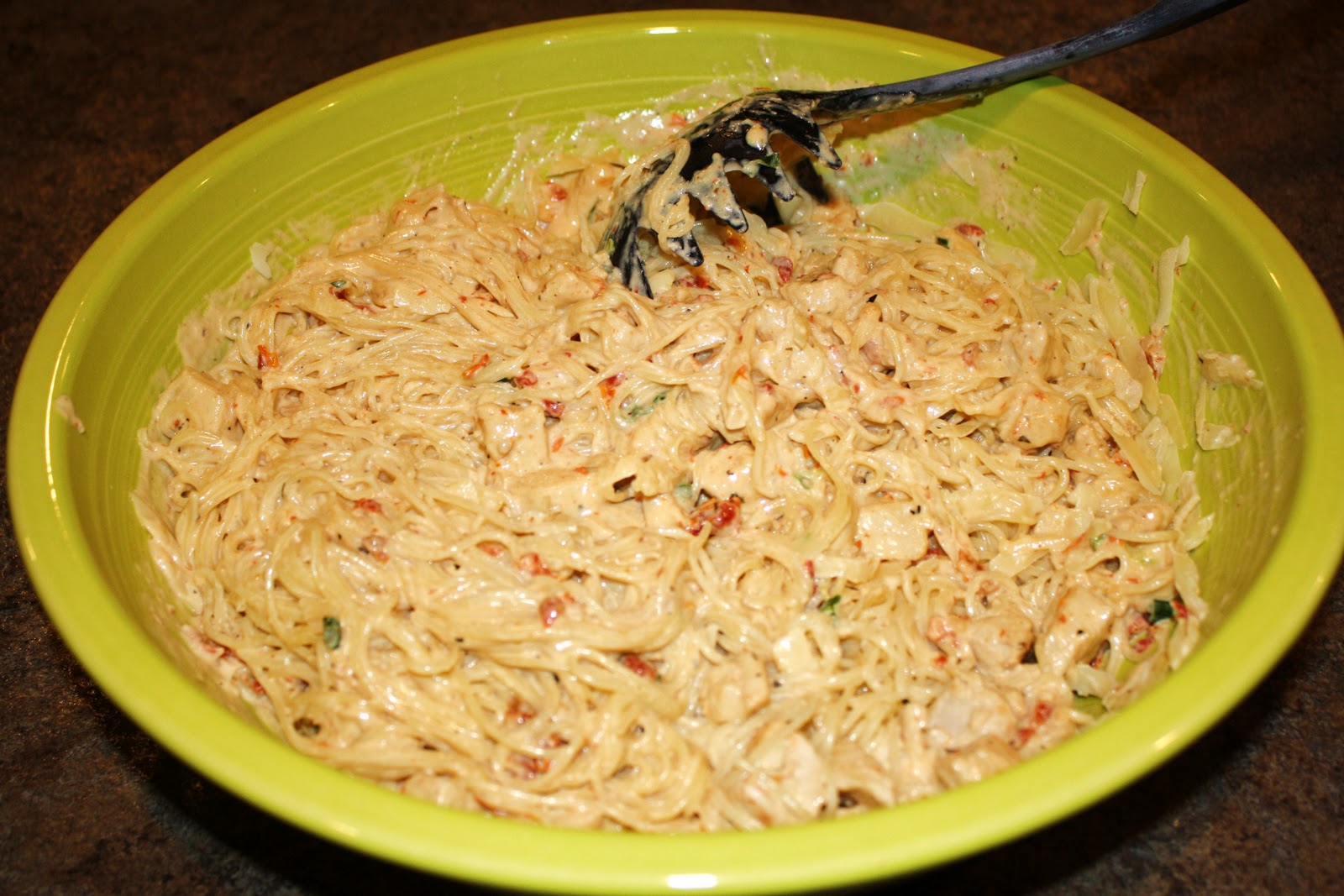 The Crooked Pear Chicken Pasta with heavy cream