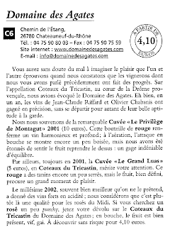 Domaine des Agates dans le Jean-Pierre Coffe - Mes vins préférés à moins de 10€ - 2004