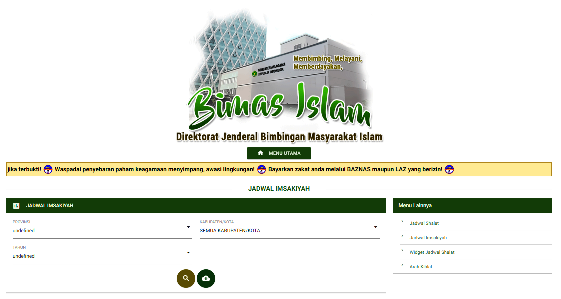 Versi Kemenag yang diprintout dari laman TERLENGKAP JADWAL IMSAKIYAH RAMADHAN 1440 H 2019 M VERSI KEMENAG