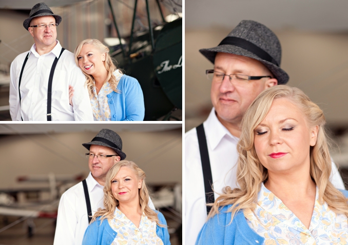 vintage airplane styled engagement shoot by STUDIO 1208