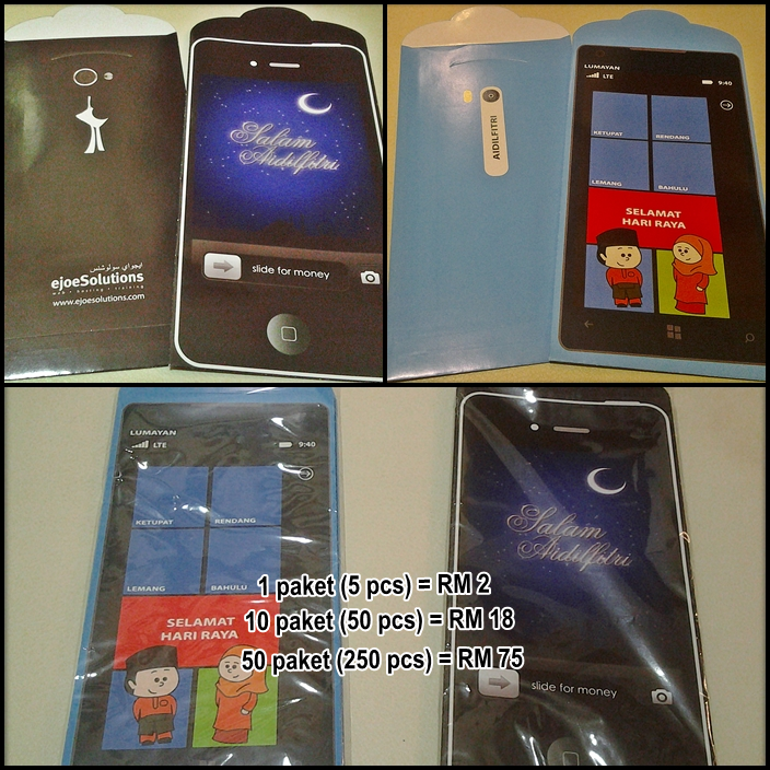 Sampul Duit Raya 2012 Murah Design Lumia dan iPhone Limited Edition