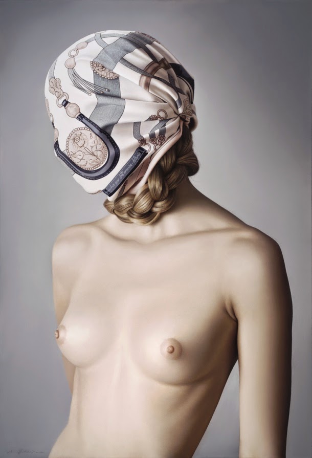 Anna Halldin Maule pinturas hiper-realistas mulheres fashion sensuais nuas nsfw
