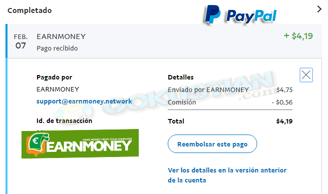 Earn Money Network Sigue Pagando por Paypal