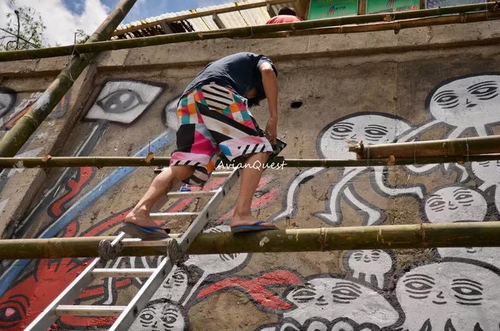 Ascent Tamawan Village Making of a Graffitti Mural Baguio City Philippines 39