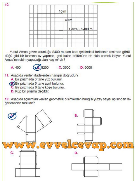 5.Sınıf Özgün Yayınları Matematik Ders Kitabı 249.Sayfa Cevapları