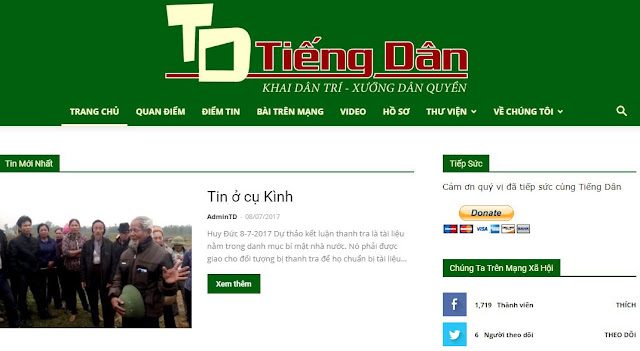 VNTB – Báo Tiếng Dân phiên bản thời @