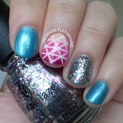 geometric nail nails tape striping polish