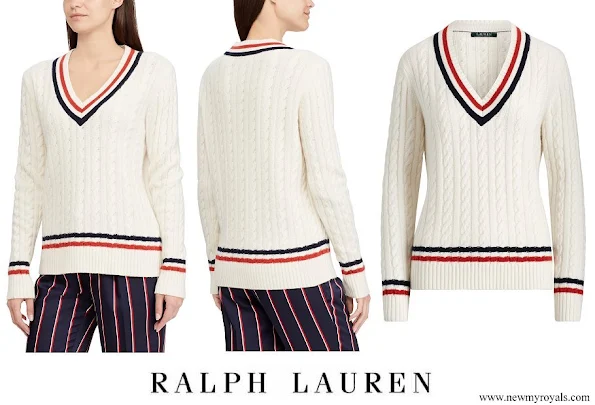 Kate Middleton wore Ralph Lauren Cable Knit Cricket Sweater