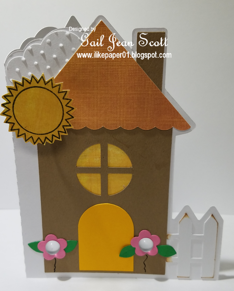 I Like Paper House Shaped Card