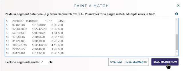 Save match save DNA Painter match