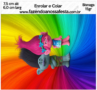 Trolls: Etiquetas para Candy Bar para Imprimir Gratis. Etiquetas de Trolls para imprimir gratis.