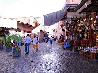 Street in medina in Marrakech