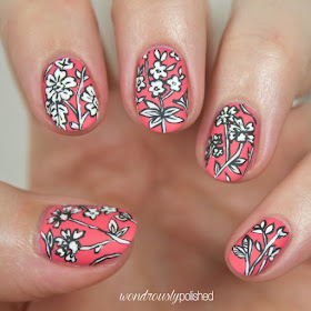 floral nail art