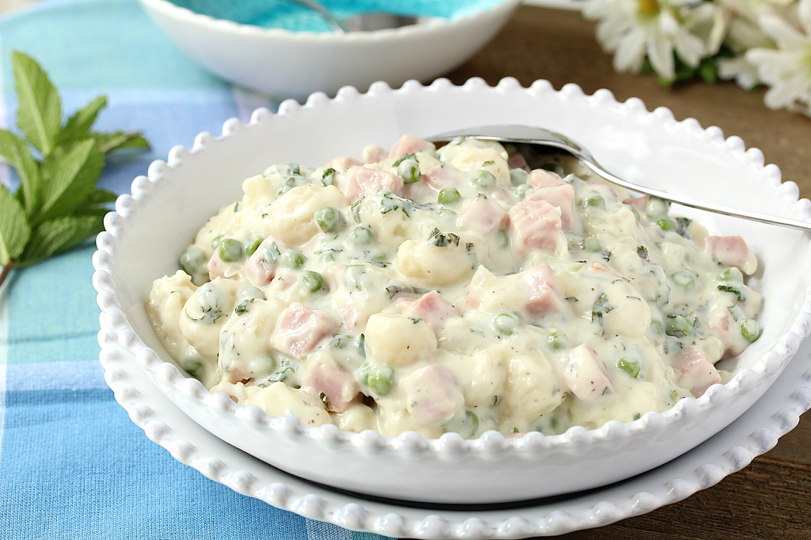 ONE SKILLET HAM AND PEAS GNOCCHI WITH MINT In Good Flavor Great
