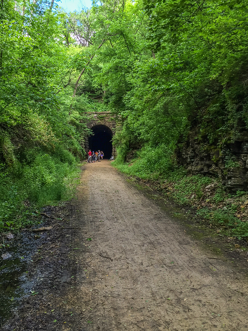 Stewart Tunnel on the Badger State Bike Trail
