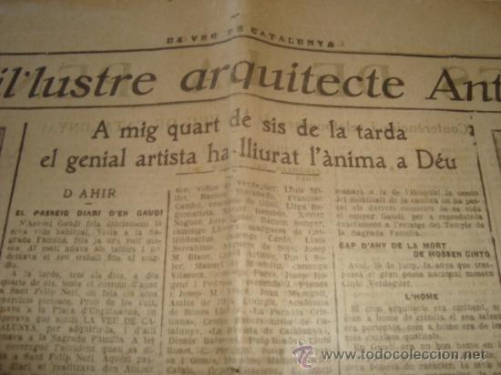Tots els noms de Barcelona: La mort d'Antoni Gaudí: casualitat o misteri?