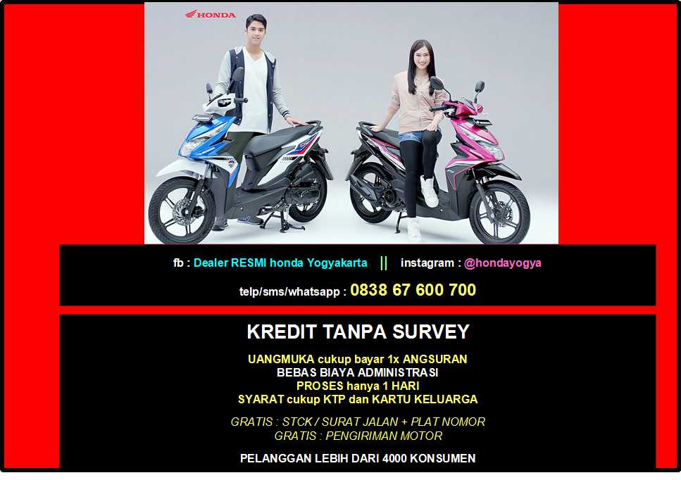 promo kredit motor termurah tanpa survey dealer resmi honda
